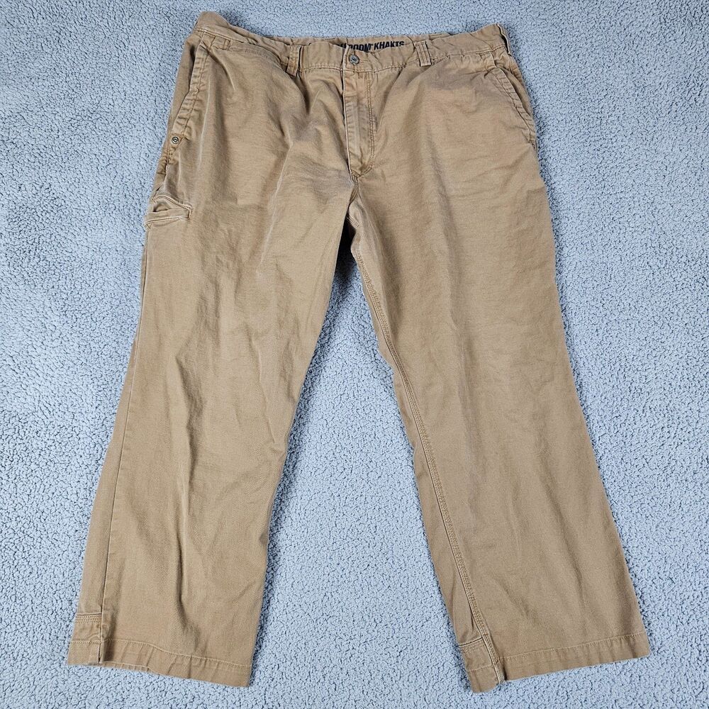 Duluth Trading Pants Mens 40x26 Tan Relaxed Flex Ballroom Khaki Comfort Workwear